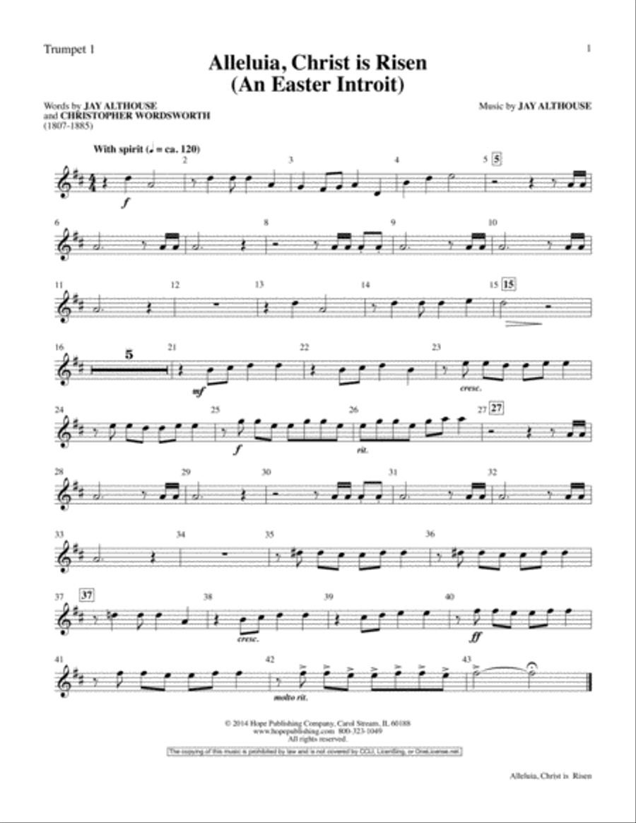 Alleluia, Christ Is Risen (An Easter Introit) Choir scores gallery preview page 13