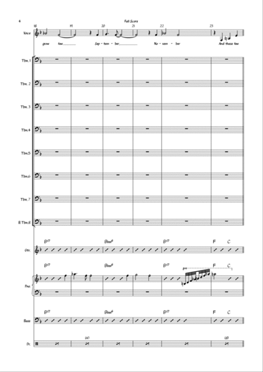 September Song Trombone scores gallery preview page 4