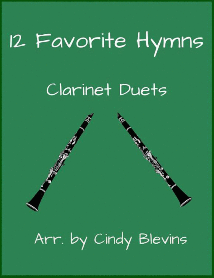 12 Favorite Hymns, Clarinet Duets Clarinet Duet scores gallery preview page 1