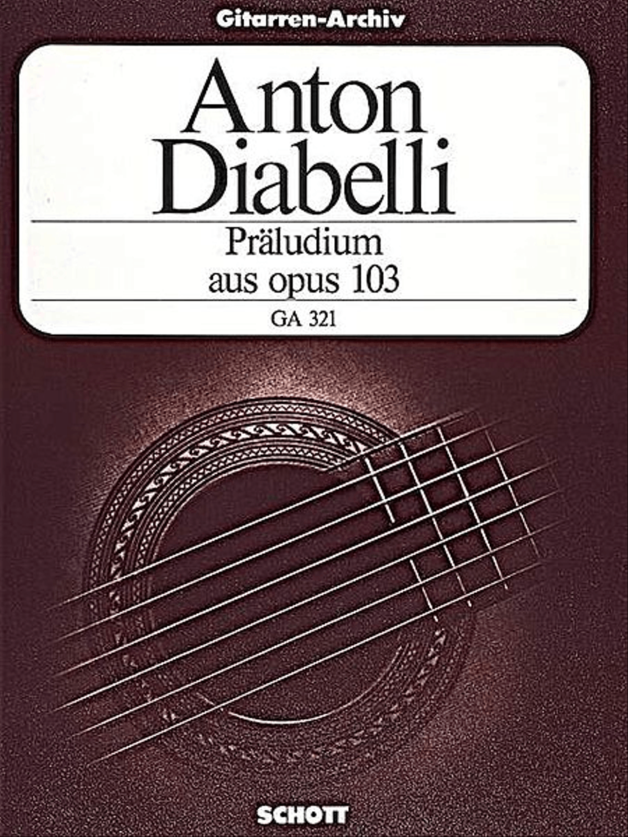 Easy Prelude in A Major fom Op. 103 Acoustic Guitar scores gallery preview page 1