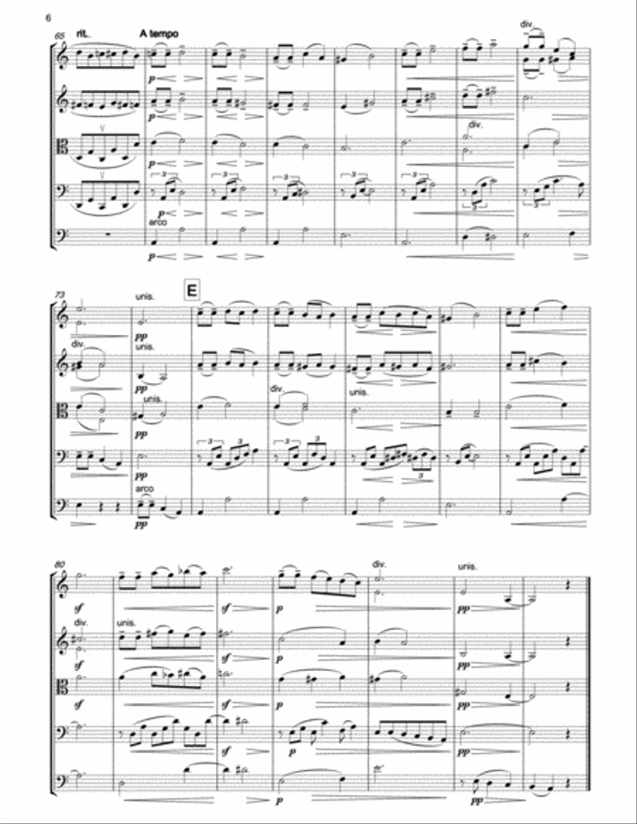 BRAHMS Intermezzo in A minor Op.116 No.2 for string orchestra String Orchestra scores gallery preview page 5