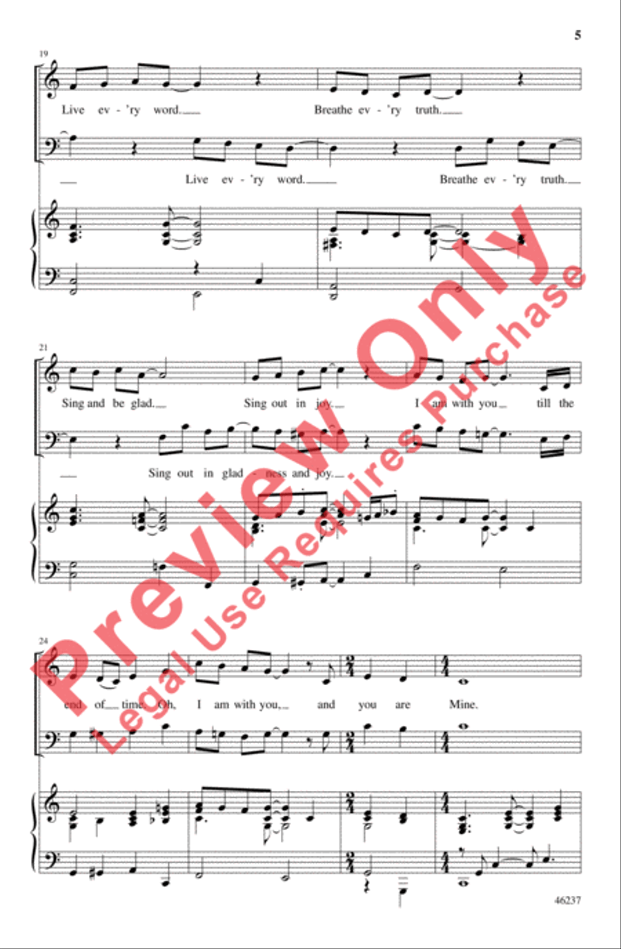 Sing to the World Sing to the World 4-Part scores gallery preview page 5