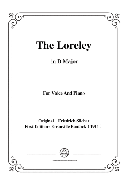 Bantock-Folksong,The Loreley(Die Lorelei),in D Major,for Voice and Piano image number null