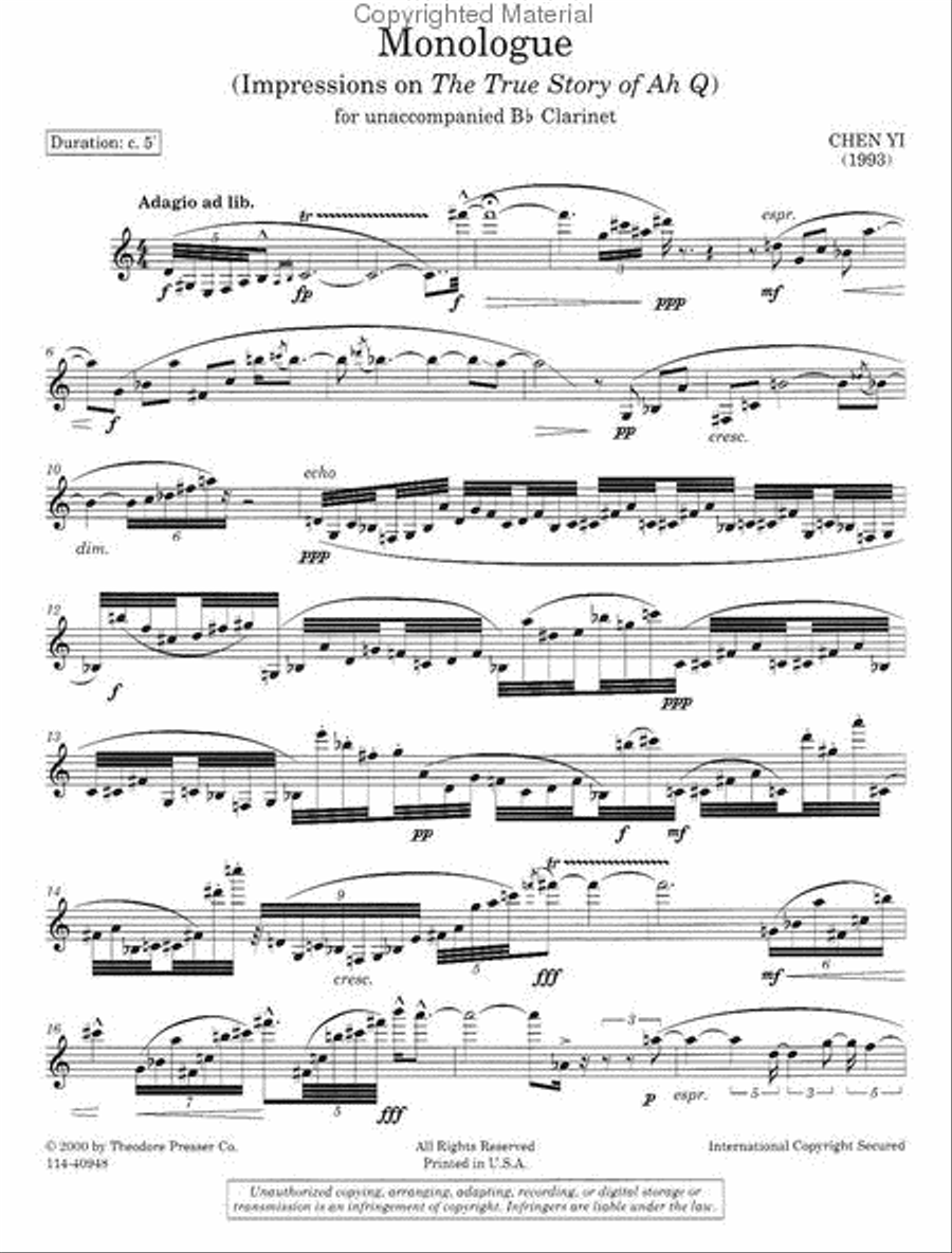 Monologue Chamber Music scores gallery preview page 2