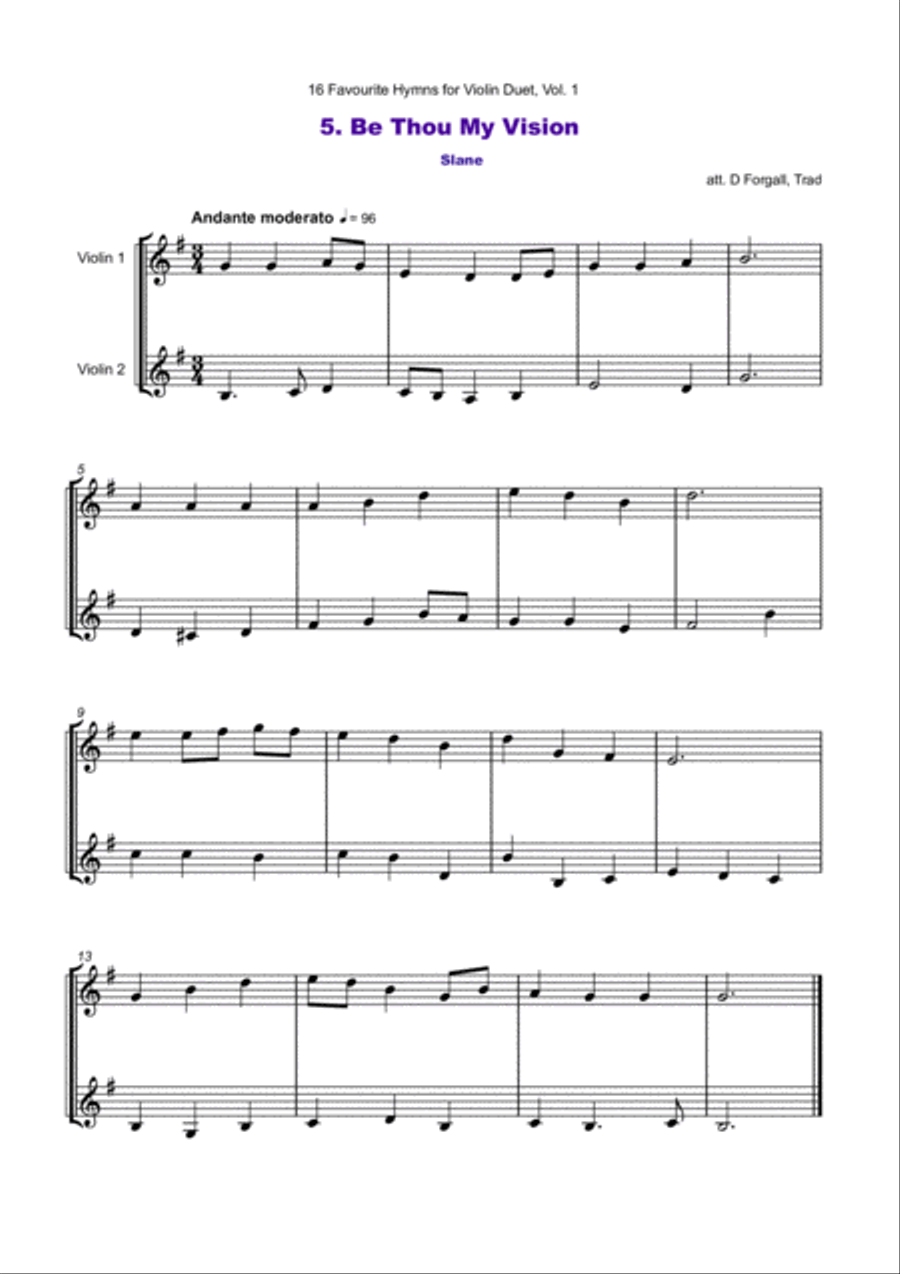 16 Favourite Hymns Vol.1 for Violin Duet String Duet scores gallery preview page 6