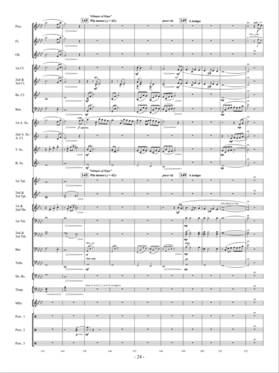 Legend of the Ancient Hero Concert Band scores gallery preview page 23