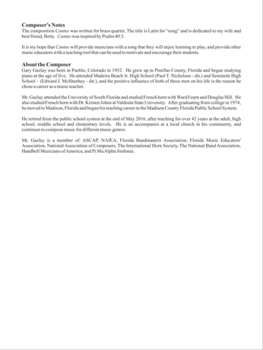 Cantus Brass Quartet scores gallery preview page 2
