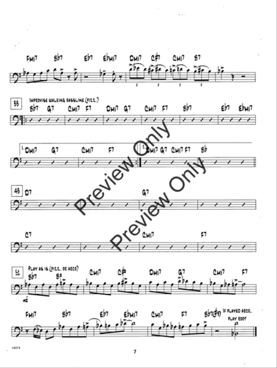 Jazz Solos For Bass, Volume 1 Double Bass scores gallery preview page 7