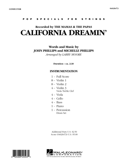 California Dreamin' - Full Score