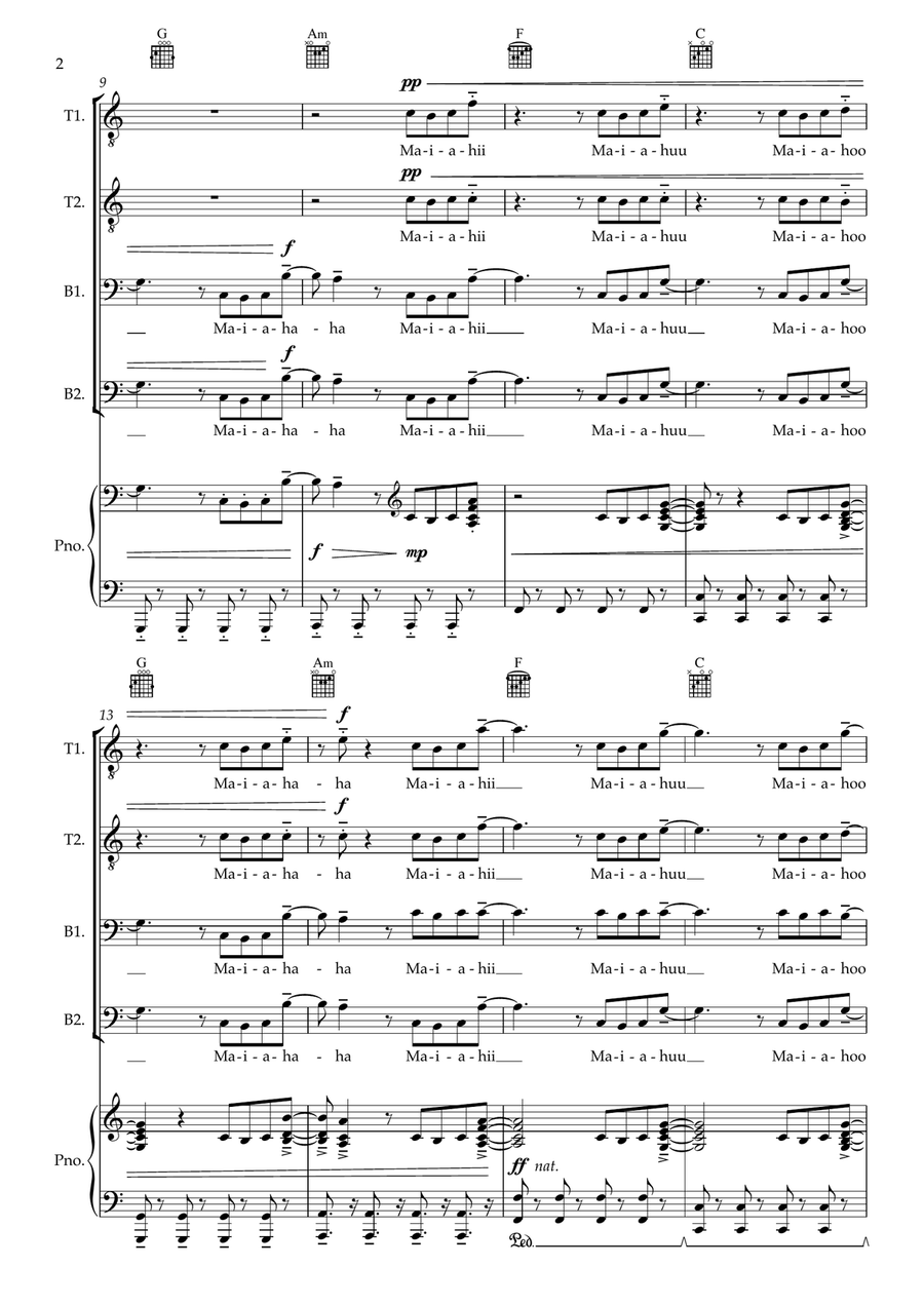Dragostea Din Tei Dragostea Din Tei TTBB scores gallery preview page 2