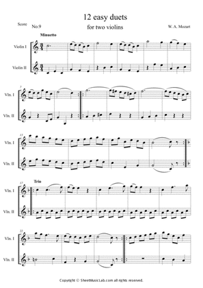 12 Easy Duets For Two Violins No. 9