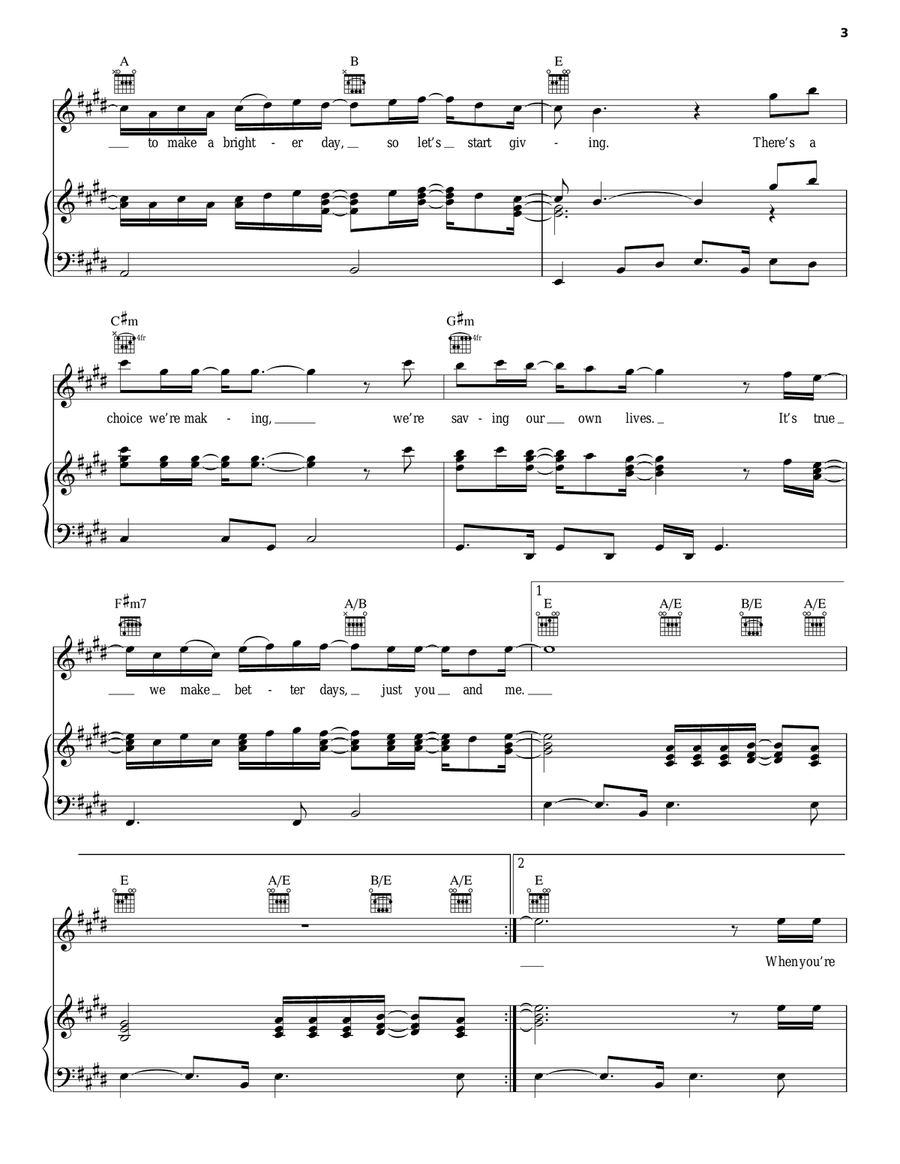 We Are The World We Are The World Acoustic Guitar scores gallery preview page 3