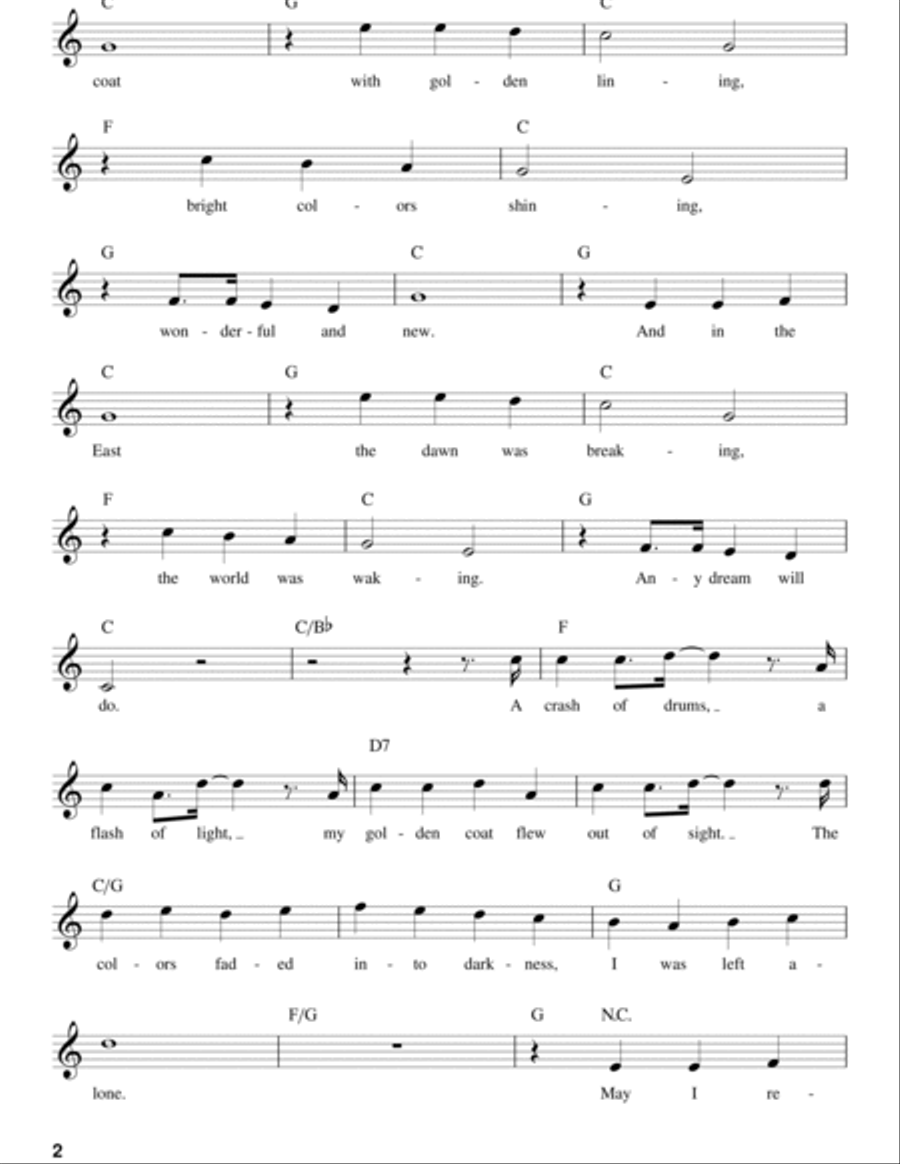 Any Dream Will Do Voice scores gallery preview page 2