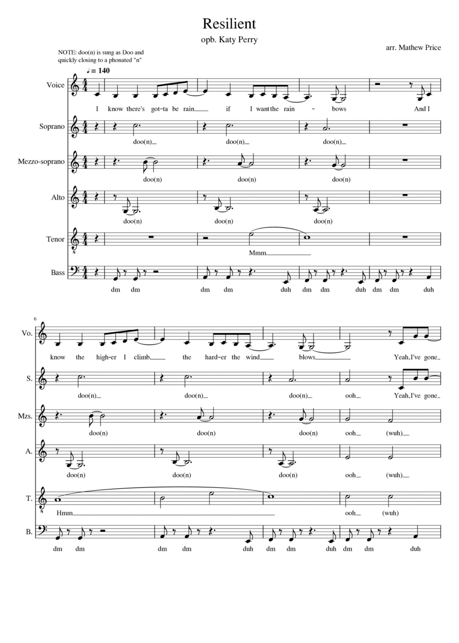 Resilient 4-Part scores gallery preview page 1