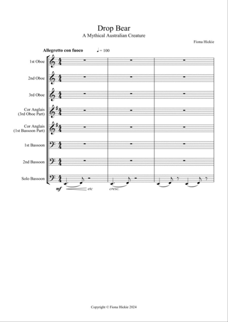 Drop Bear Drop Bear Woodwind Ensemble scores gallery preview page 2