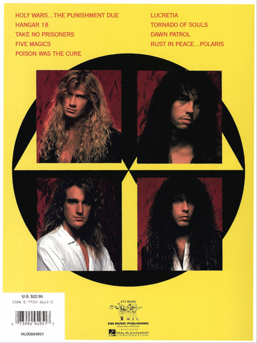 Megadeth – Rust in Peace Electric Guitar scores gallery preview page 9