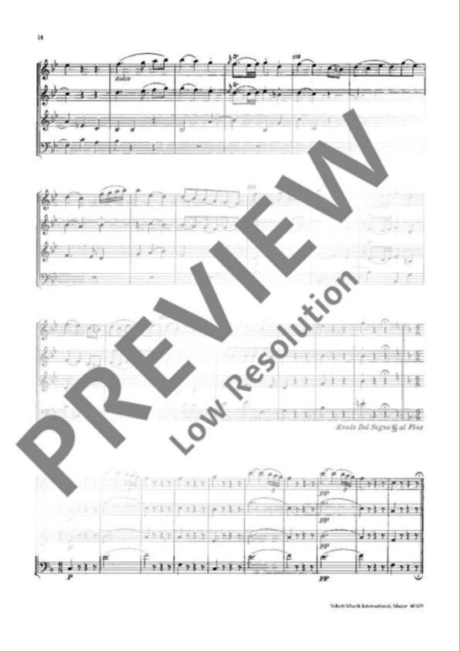Quartet F major Quartet F major Flute scores gallery preview page 17