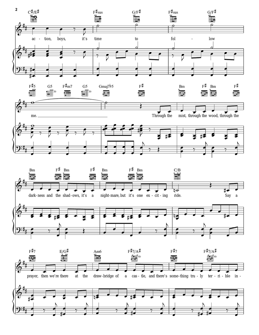 The Mob Song (from Beauty And The Beast) Piano, Vocal, Guitar scores gallery preview page 2
