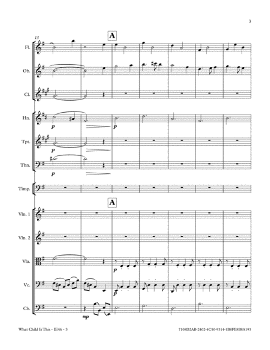 What Child Is This (Greensleeves) What Child Is This (Greensleeves) Full Orchestra scores gallery preview page 3