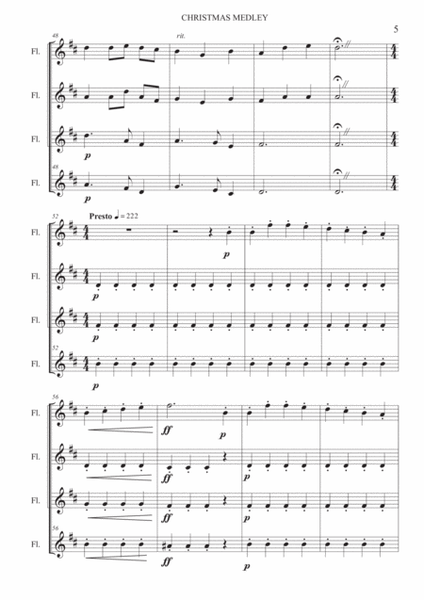 Christmas medley - Flute quartet image number null