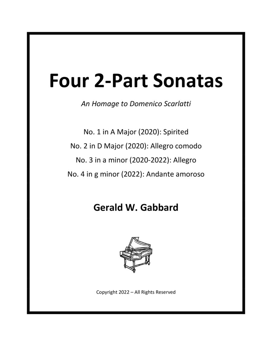 Four 2-Part Sonatas 2-Part scores gallery preview page 1