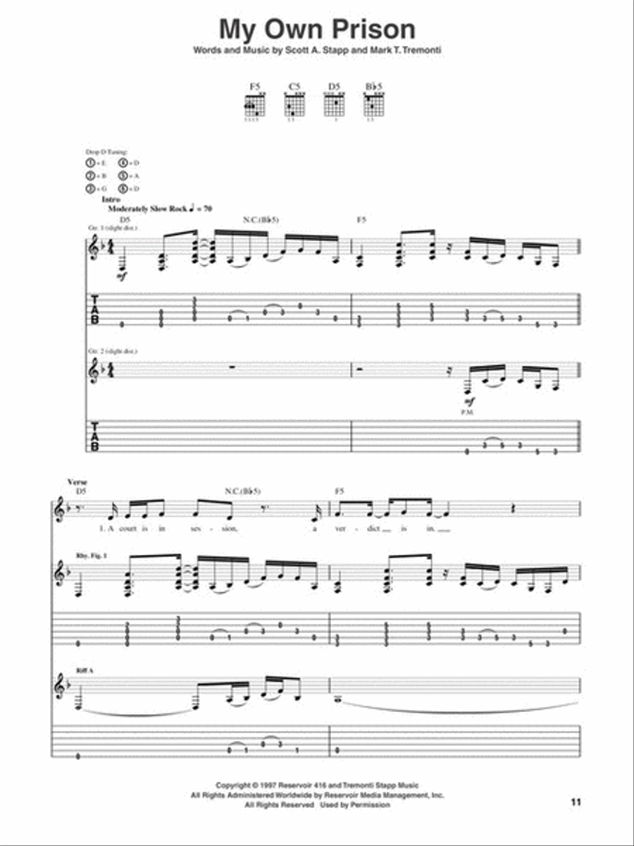 Creed – Greatest Hits Creed – Greatest Hits Electric Guitar scores gallery preview page 4