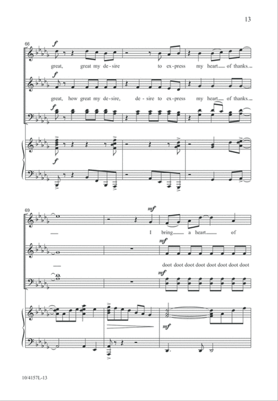 I Bring a Heart of Thanks 4-Part scores gallery preview page 14