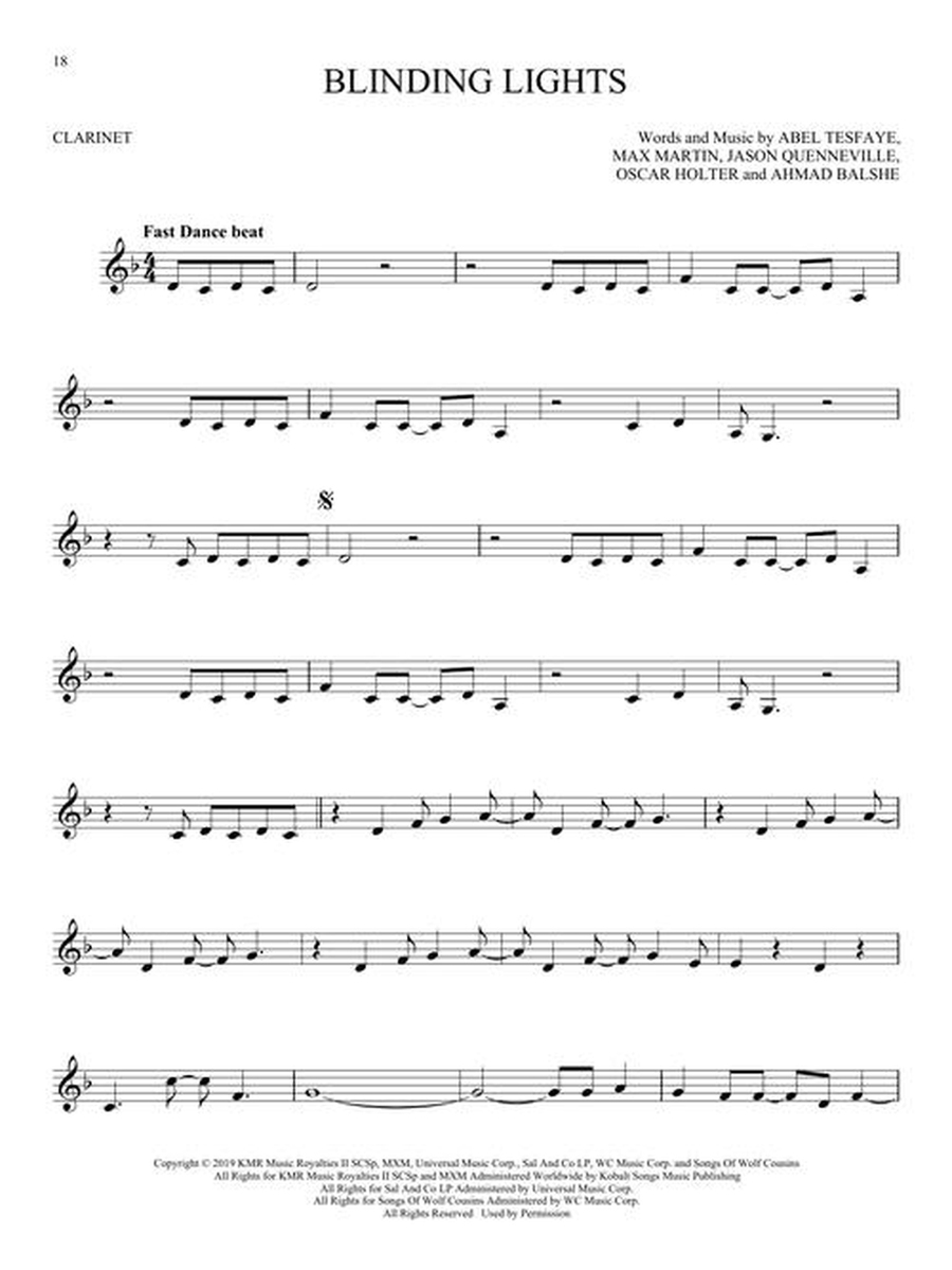 101 Simple Songs Clarinet Solo scores gallery preview page 6