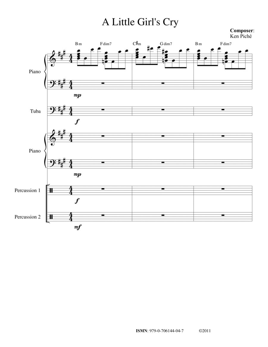 A Little Girls Cry Tuba scores gallery preview page 1