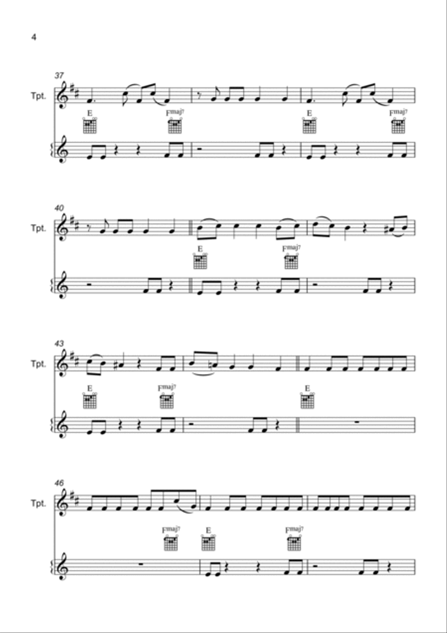 Unholy B-Flat Trumpet scores gallery preview page 4