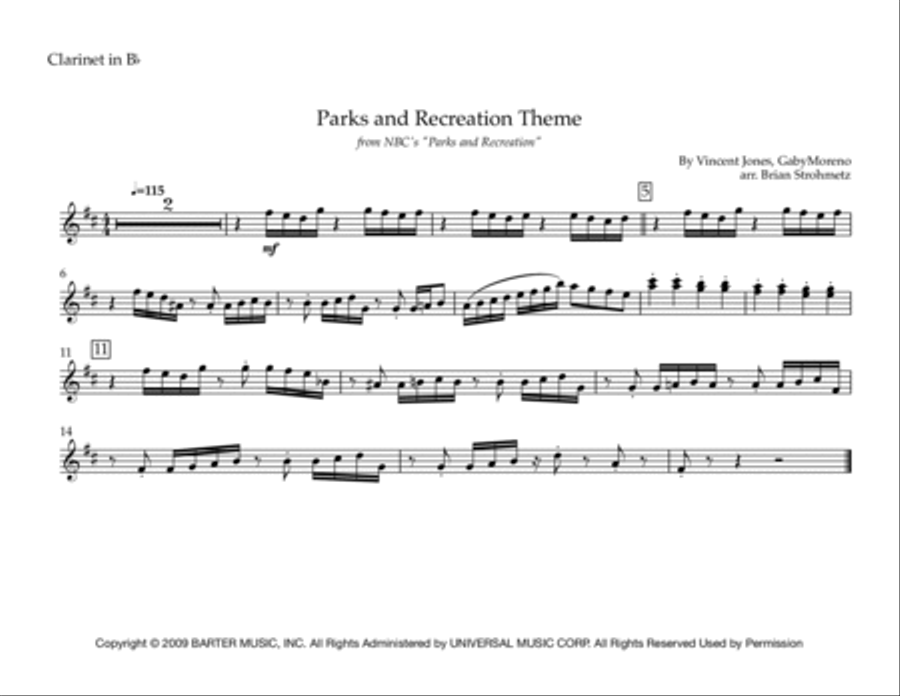 Parks And Recreation Theme Marching Band scores gallery preview page 6