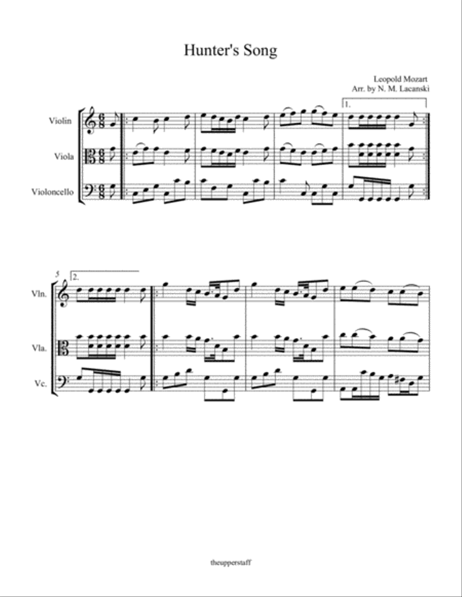 Hunter's Song String Trio scores gallery preview page 2