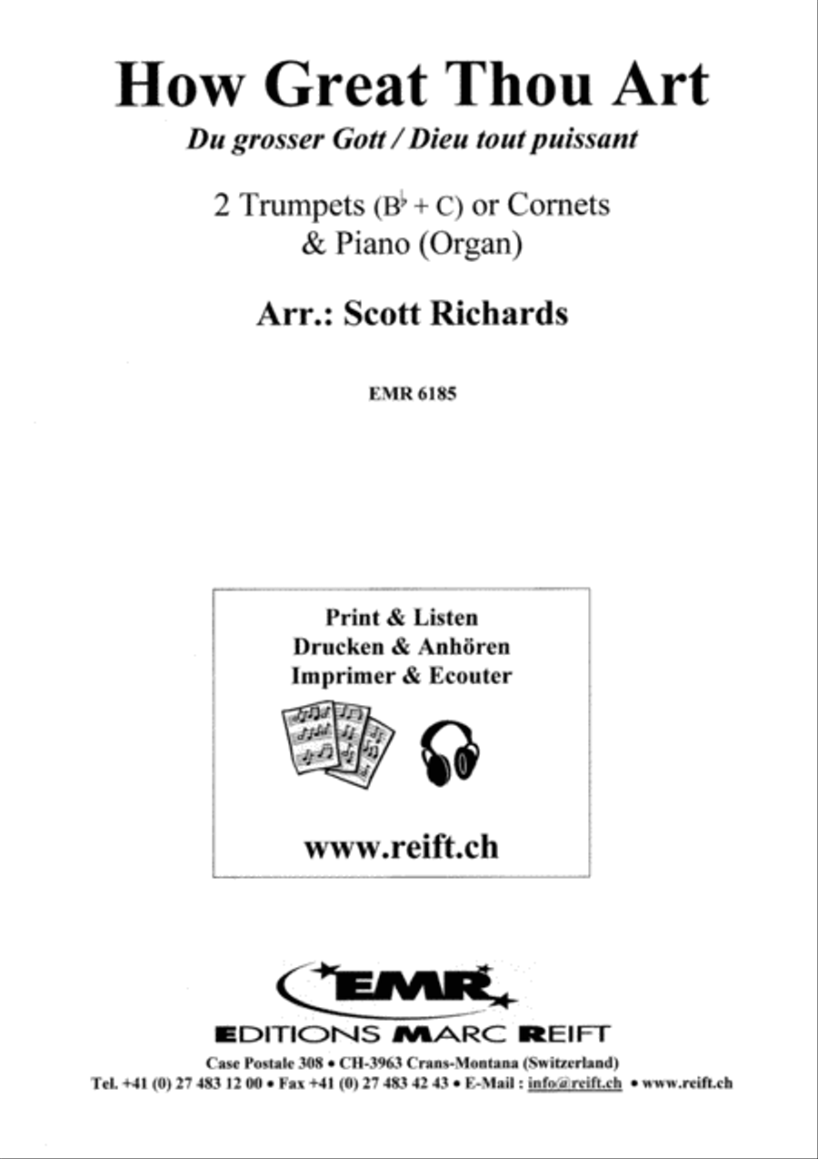 How Great Thou Art Trumpet Duet scores gallery preview page 5