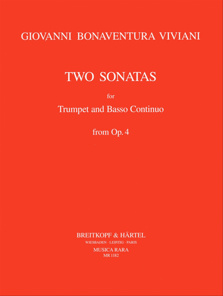 2 Sonatas from Op. 4 Trumpet Solo scores gallery preview page 1