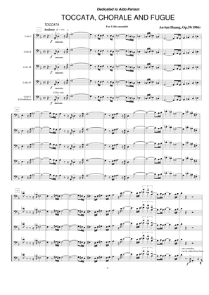 Toccata, Chorale and Fugue - A Cello Ensemble, Op.39 [1986] - Dedicated to Prof.Parisot