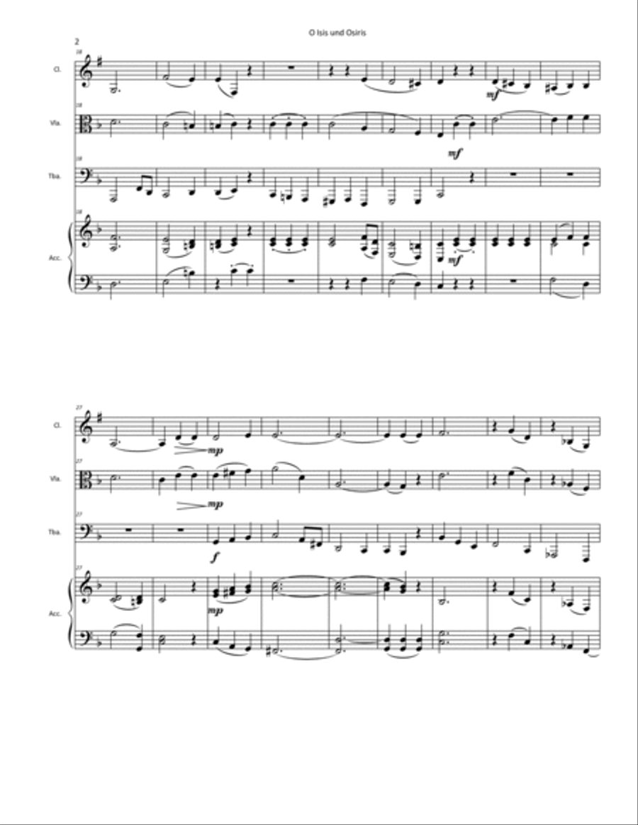 O Isis und Osiris from The Magic Flute Small Ensemble scores gallery preview page 4