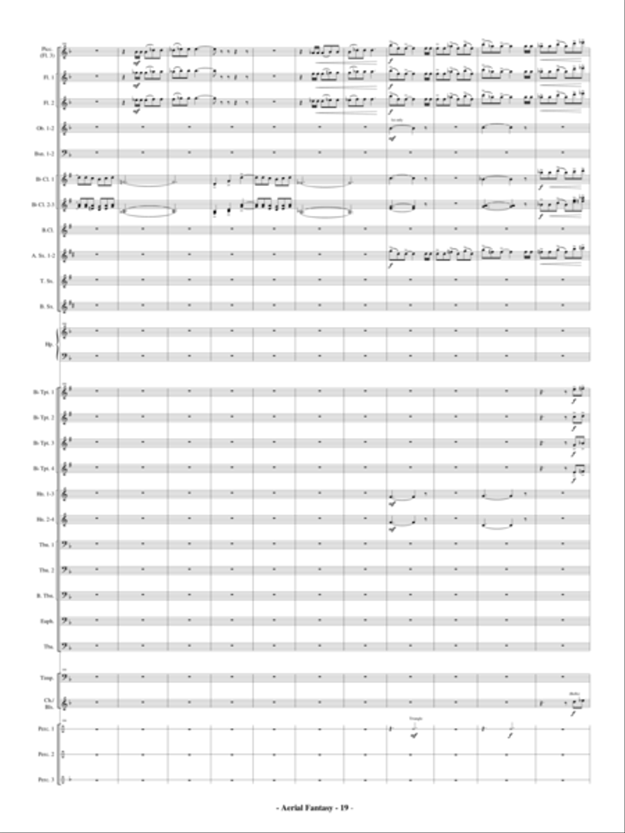 Aerial Fantasy Concert Band scores gallery preview page 20