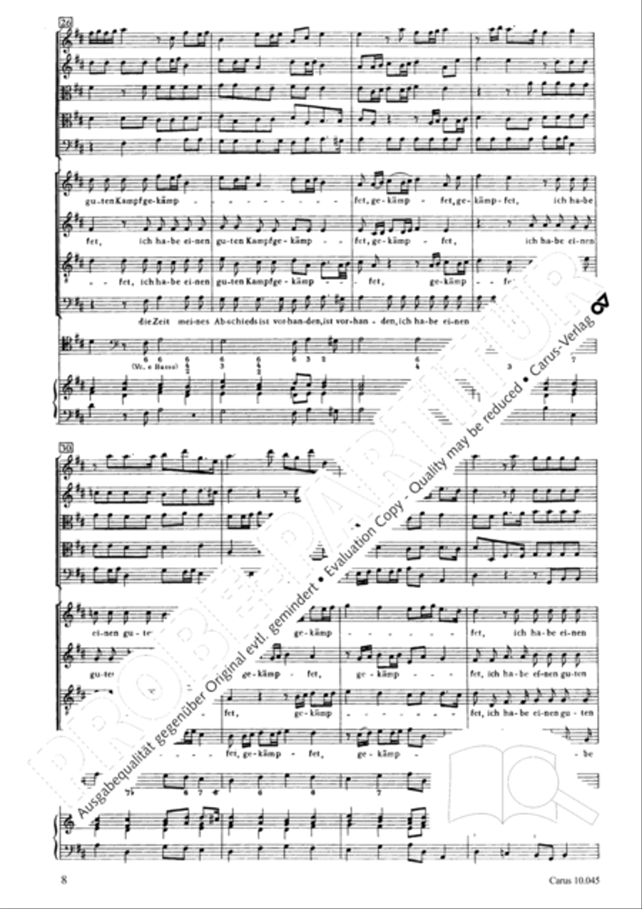 Die Zeit meines Abschieds ist vorhanden 4-Part scores gallery preview page 9