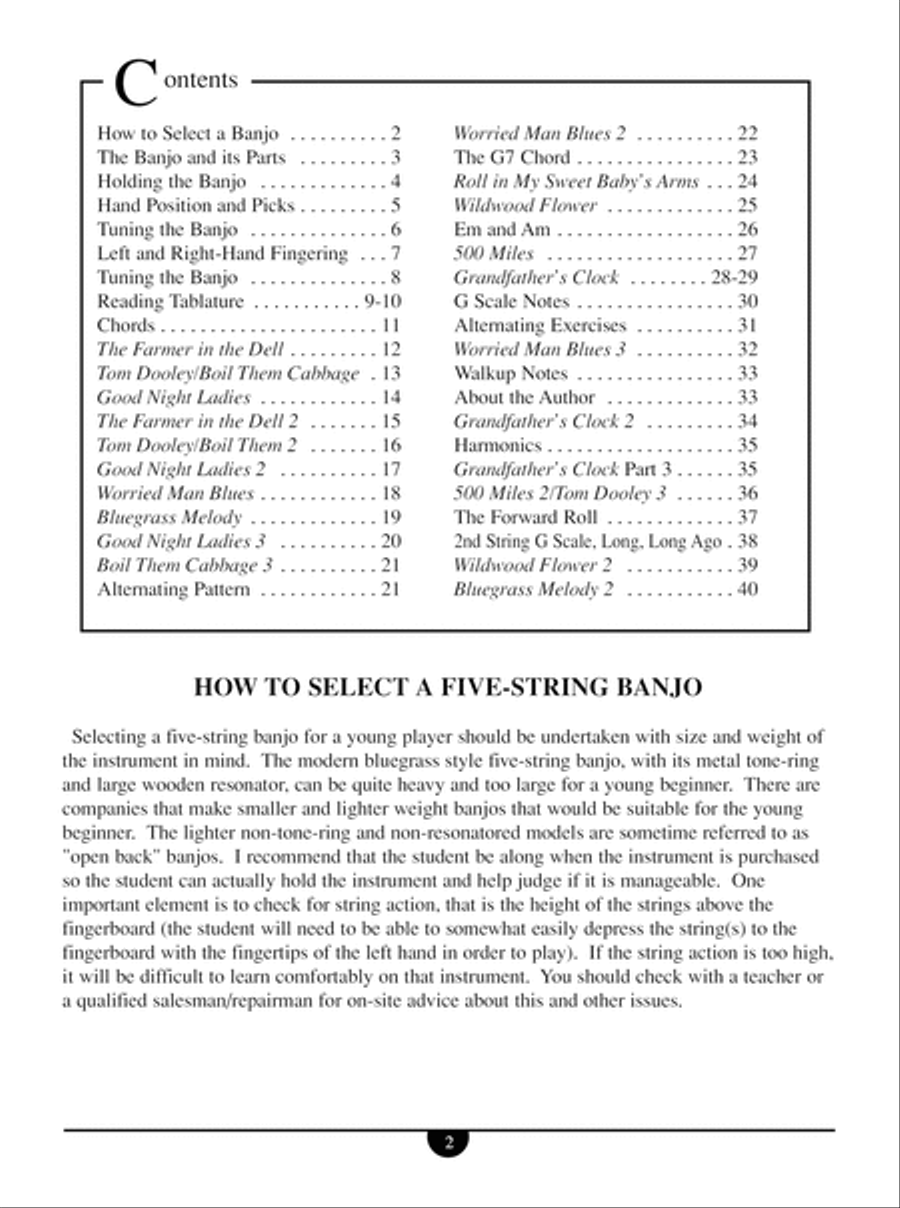 Banjo for the Young Beginner Banjo scores gallery preview page 3