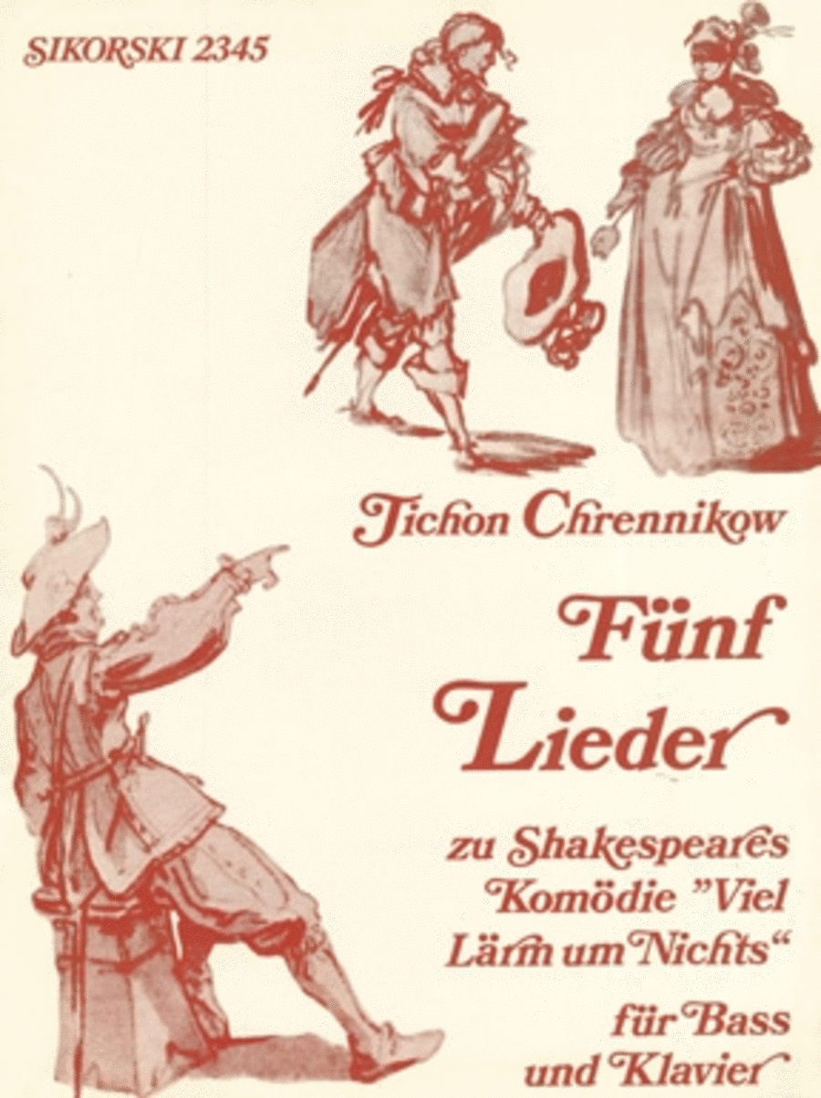 5 Lieder Bass/pno Ru/gr/en Voice scores gallery preview page 1