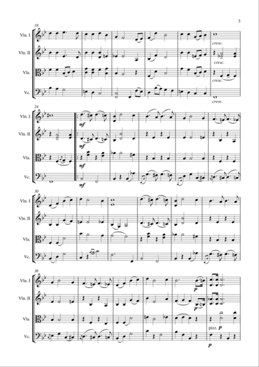 Easter Parade Easter Parade String Quartet scores gallery preview page 3