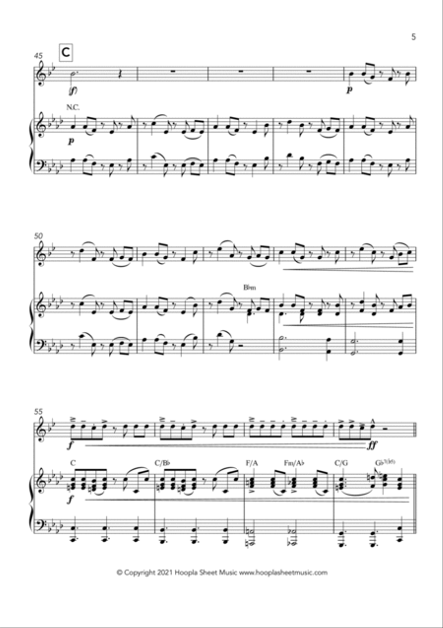 Jazzy Christmas Medley Clarinet Solo scores gallery preview page 5