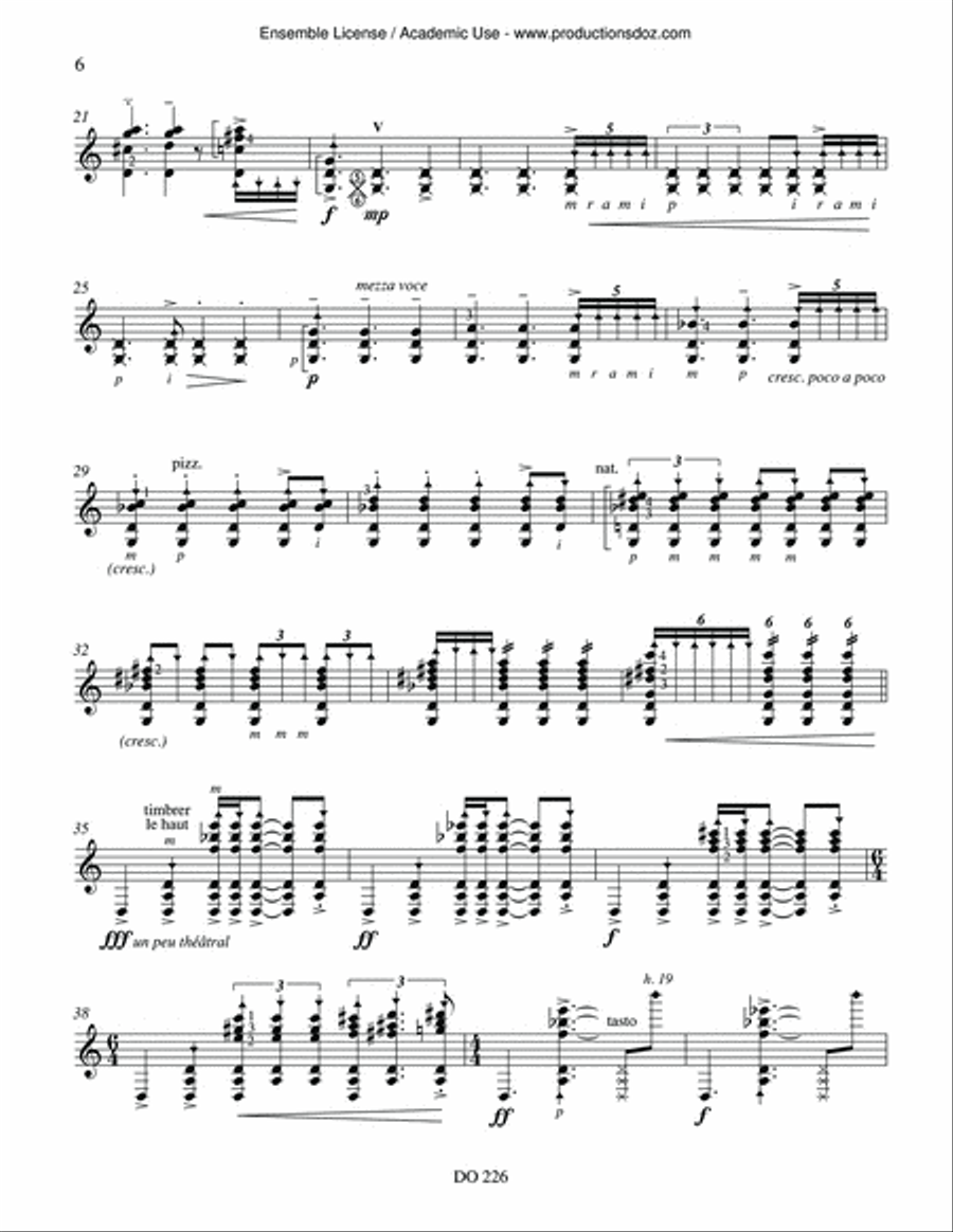 Comme un tango Comme un tango Classical Guitar scores gallery preview page 6
