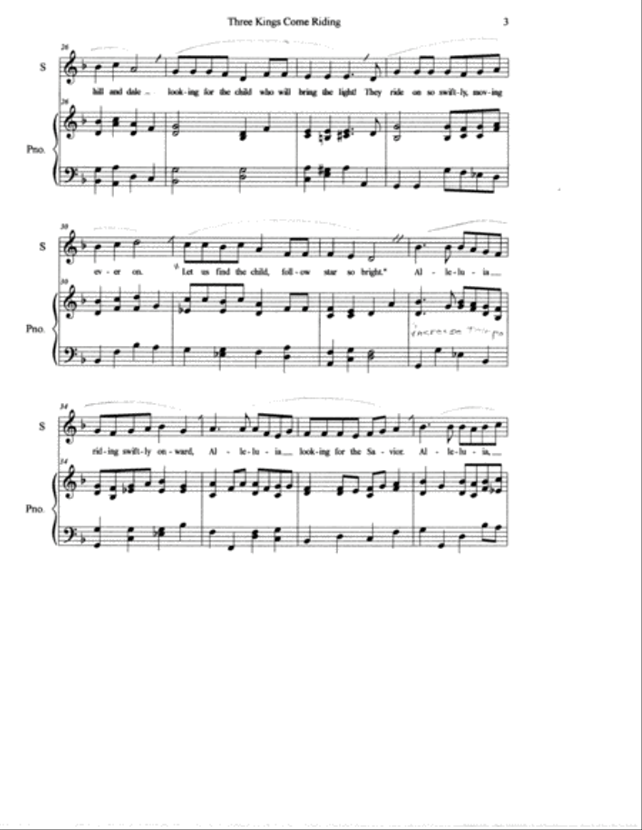Three Kings Come Riding Small Ensemble scores gallery preview page 3