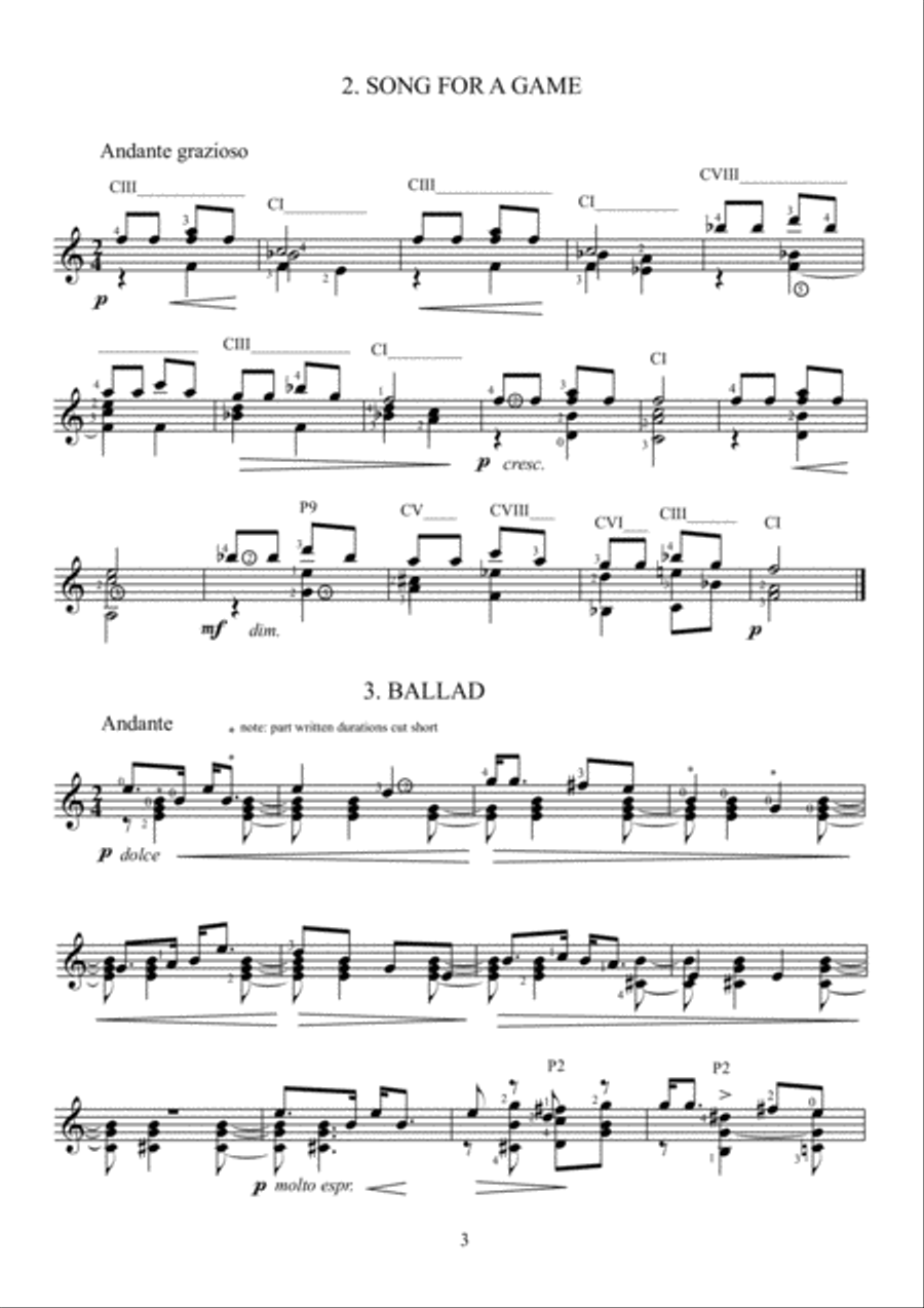Hungarian and Slovak Folk Songs and Dances Classical Guitar scores gallery preview page 3