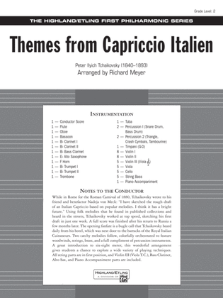 Book cover for Themes from Capriccio Italien: Score