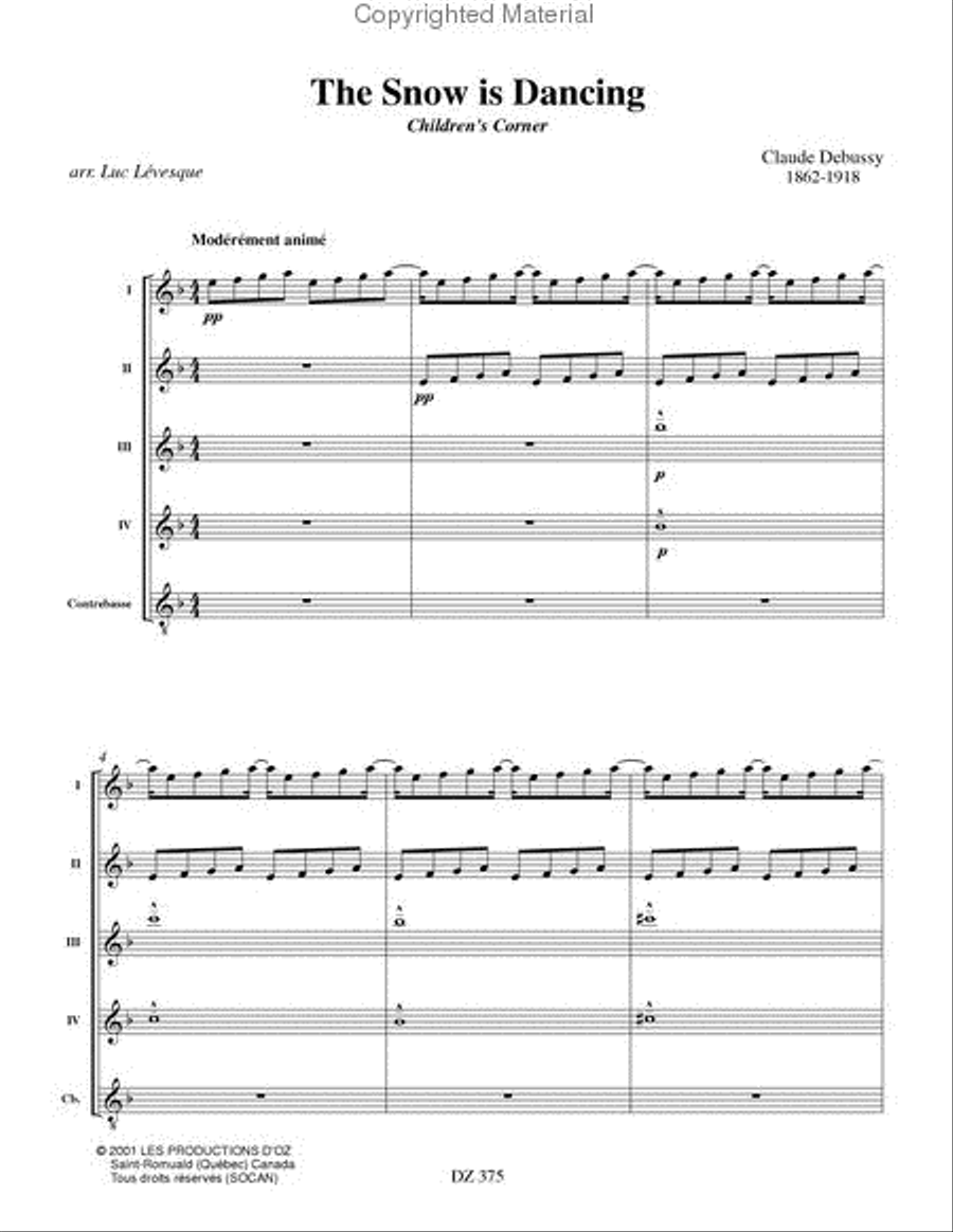 The Snow is Dancing Guitar Ensemble scores gallery preview page 2