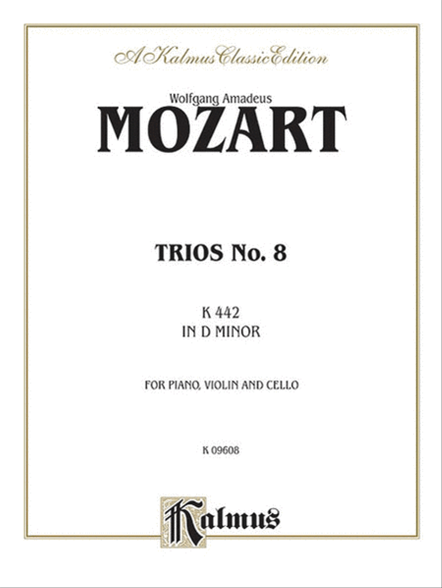 Trio No. 8 in D Minor, K. 442 Small Ensemble scores gallery preview page 1