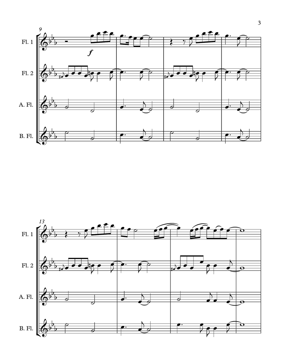 I'm Not The Only One Woodwind Quartet scores gallery preview page 3