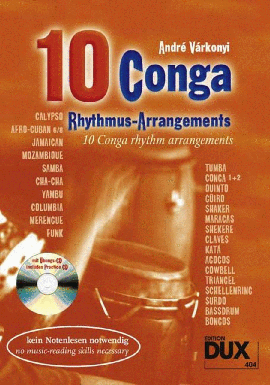 10 Conga rhythm arrangements Percussion scores gallery preview page 1